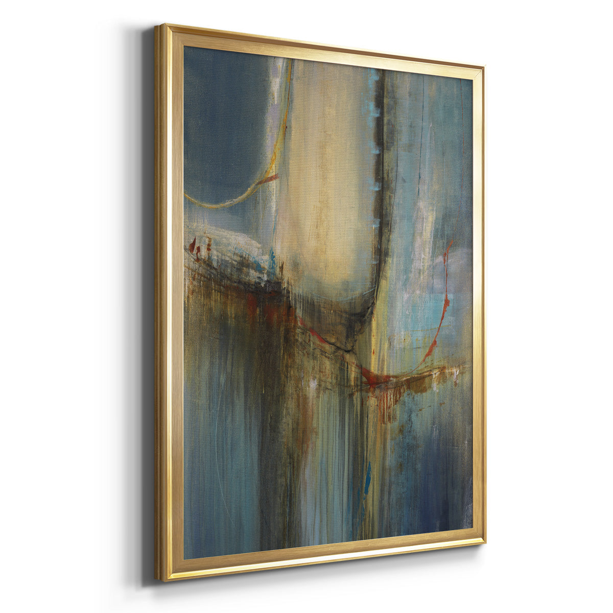 Moon Shadows - Modern Framed Canvas Print