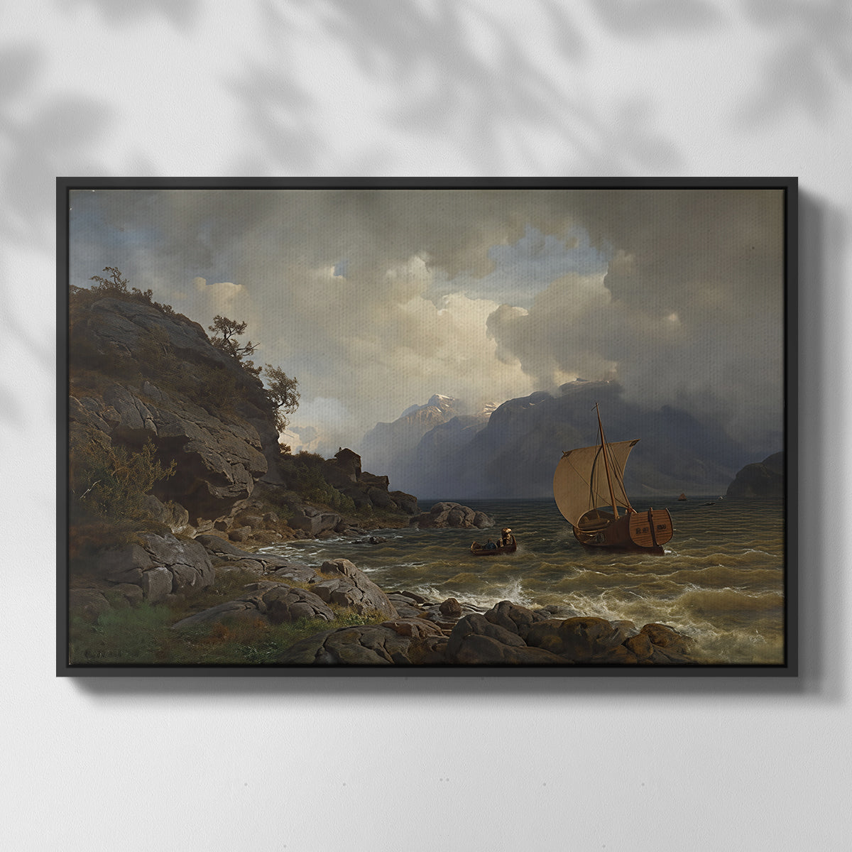 From the Western Coast of Norway, 1862 - Floater Framed Canvas Print