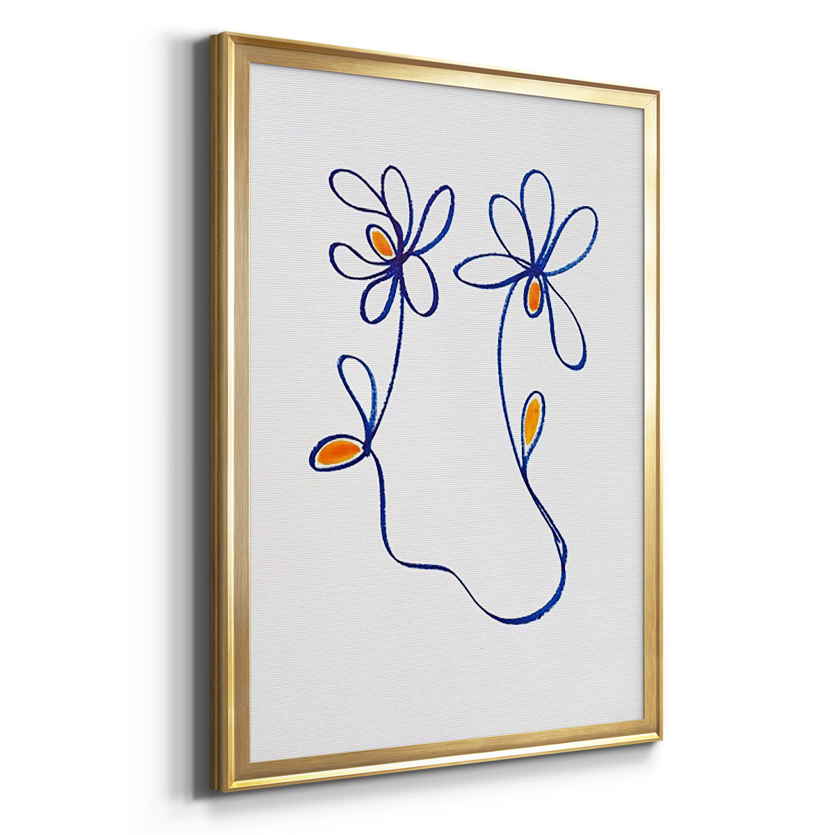 Wobbly Blooms IV - Modern Framed Canvas Print