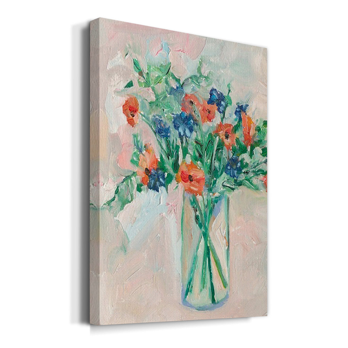 Painterly Soft Bouquet II - Canvas Art Print