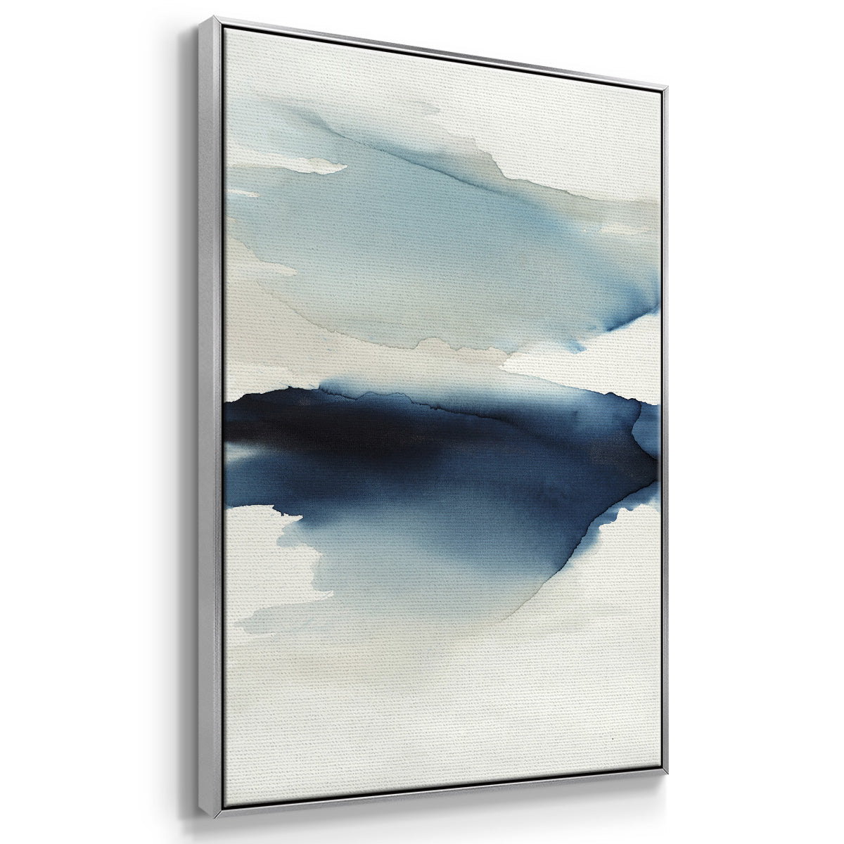 Waves I - Framed Premium Gallery Wrapped Canvas L Frame - Ready to Hang