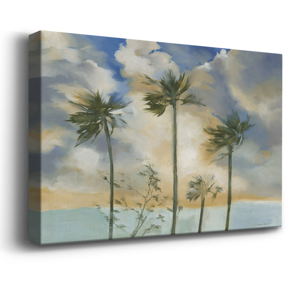 Palms in the Wind Premium Gallery Wrapped Canvas - Ready to Hang