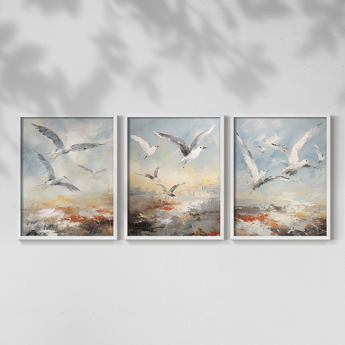 Sea and Shore Series CII - Restickable Framed Art Set