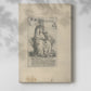 Canvas art print of a classical figure with etched texture and balanced pose with a soft shadow on a white background.