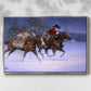 Christmas Rush - Framed Gallery Wrapped Canvas in Floating Frame