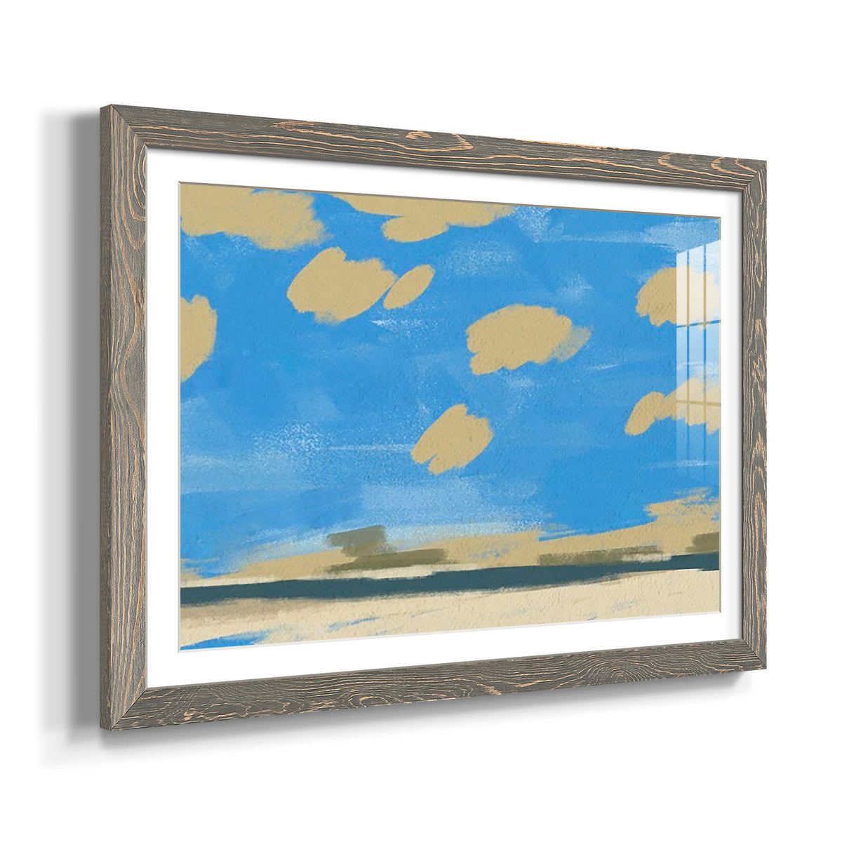 Textured Beachscape II - Barnwood Framed Art Print