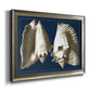 Conch Shells on Navy I Premium Framed Canvas- Ready to Hang