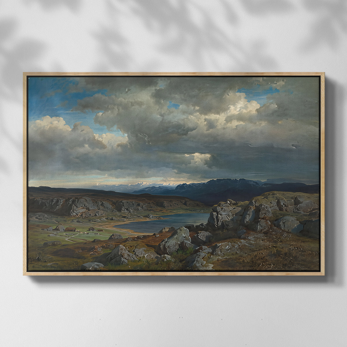 Norwegian Highlands, 1857 - Floater Framed Canvas Print