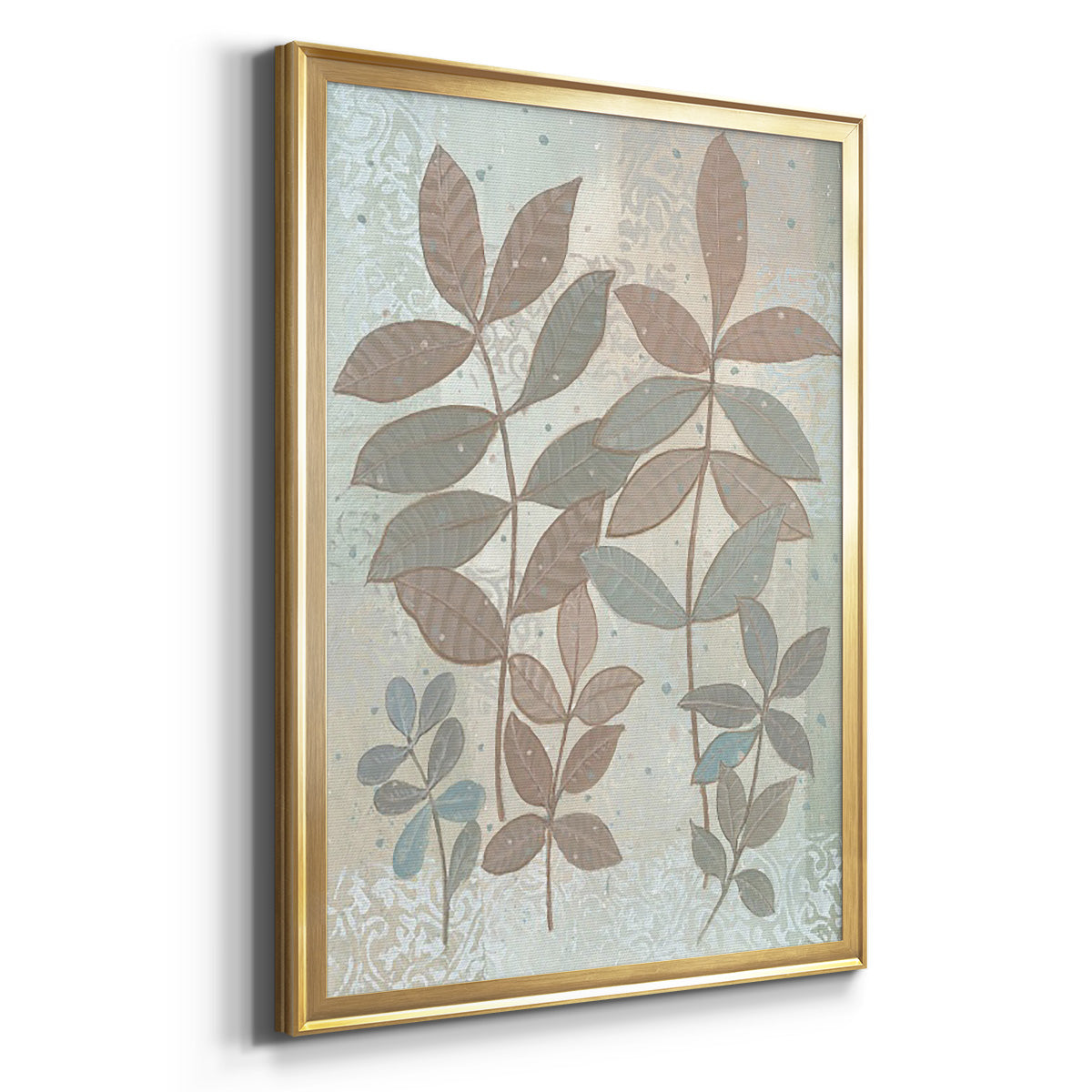 Leaf Cluster II - Modern Framed Canvas Print