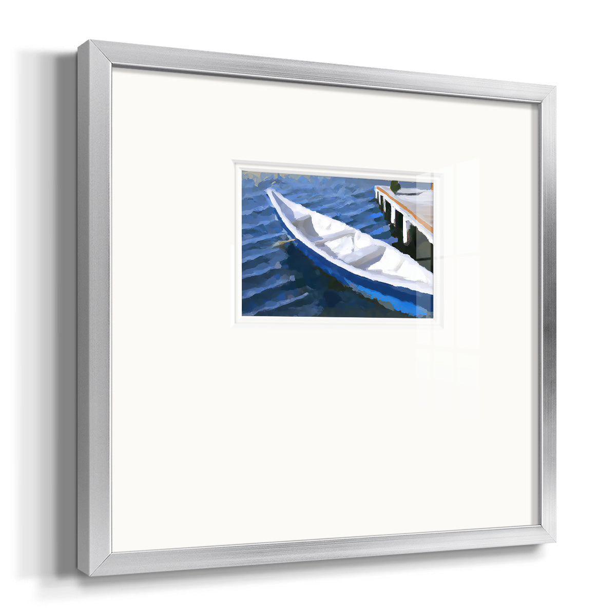 Colorful Rowboat IV Premium Framed Print Double Matboard