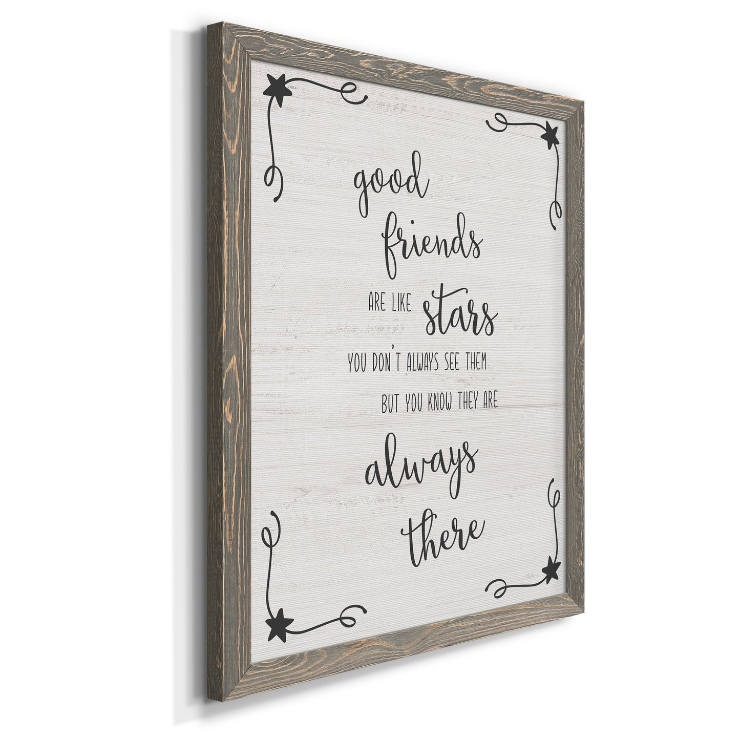 Always There - Barnwood Framed Canvas Print