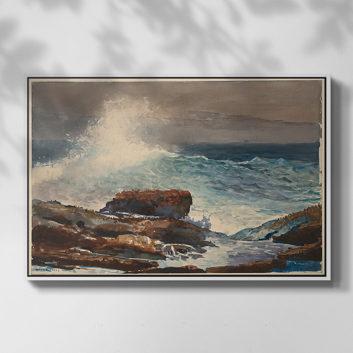 Incoming Tide, Scarboro, Maine, 1883 - Floater Framed Canvas Print
