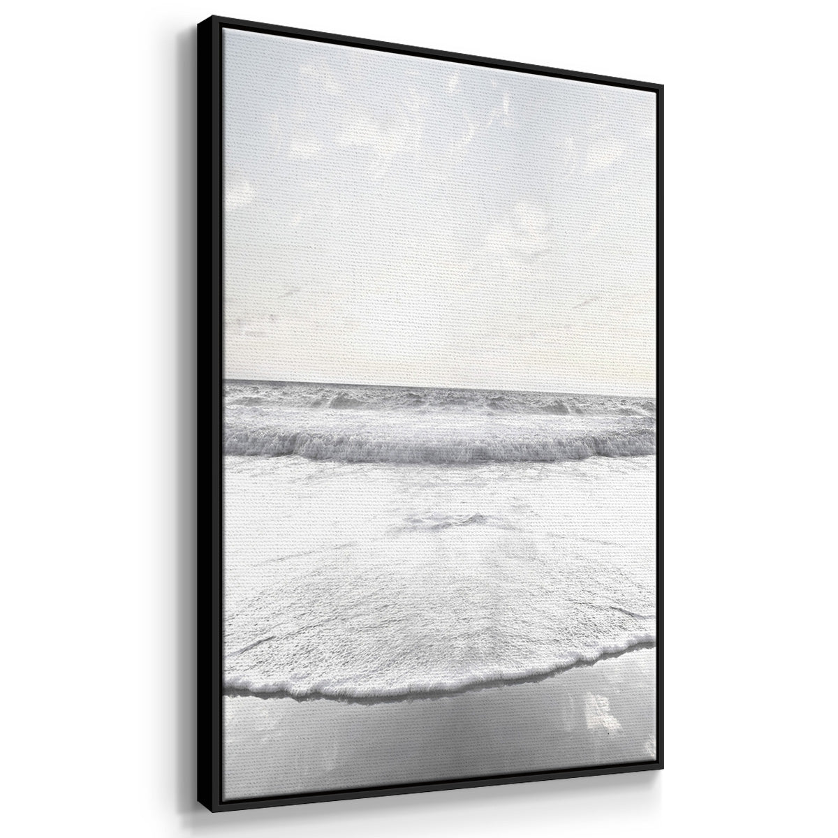 Gentle Tides I - Framed Premium Gallery Wrapped Canvas L Frame 3 Piece Set - Ready to Hang