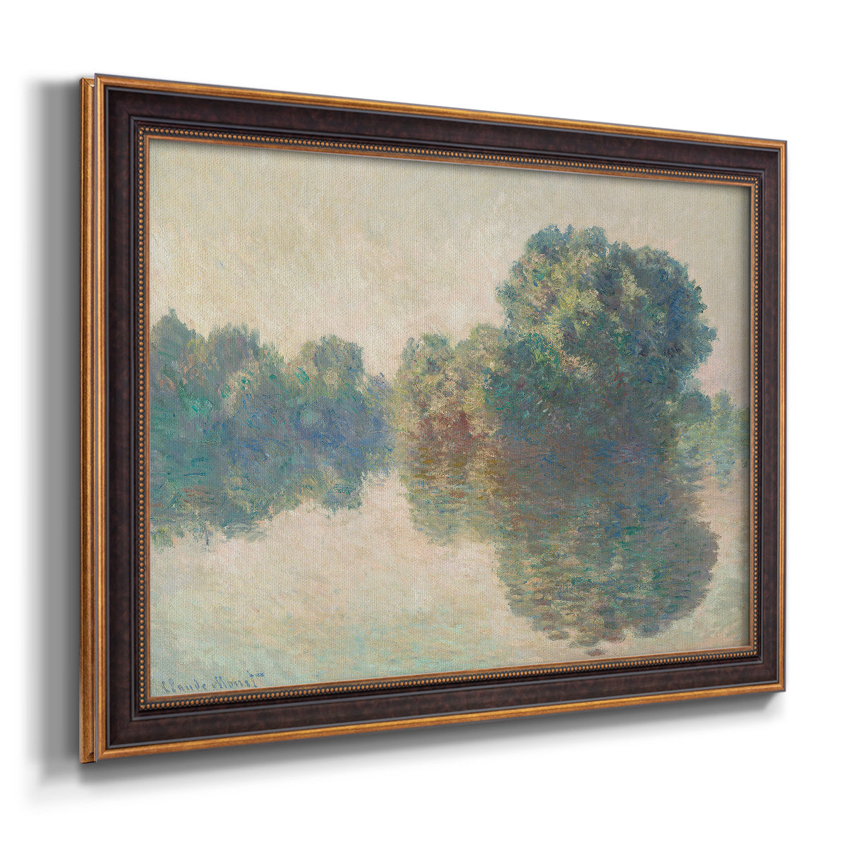 The Seine at Giverny - Ornate Framed Canvas Print
