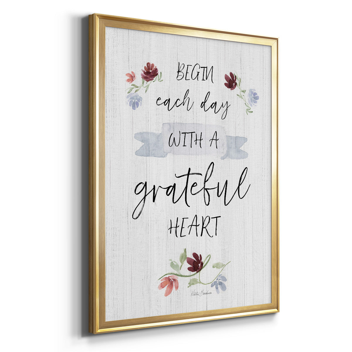 Grateful Heart - Modern Framed Canvas Print