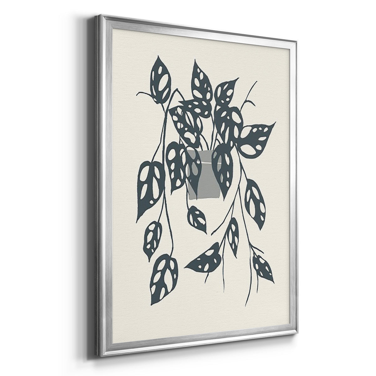 Growing Leaves V - Modern Framed Canvas Print