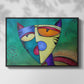 Celestial Cat - Floater Framed Canvas Print