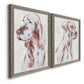 Sitting Dog III - Premium Framed Canvas 2 Piece Set - Ready to Hang