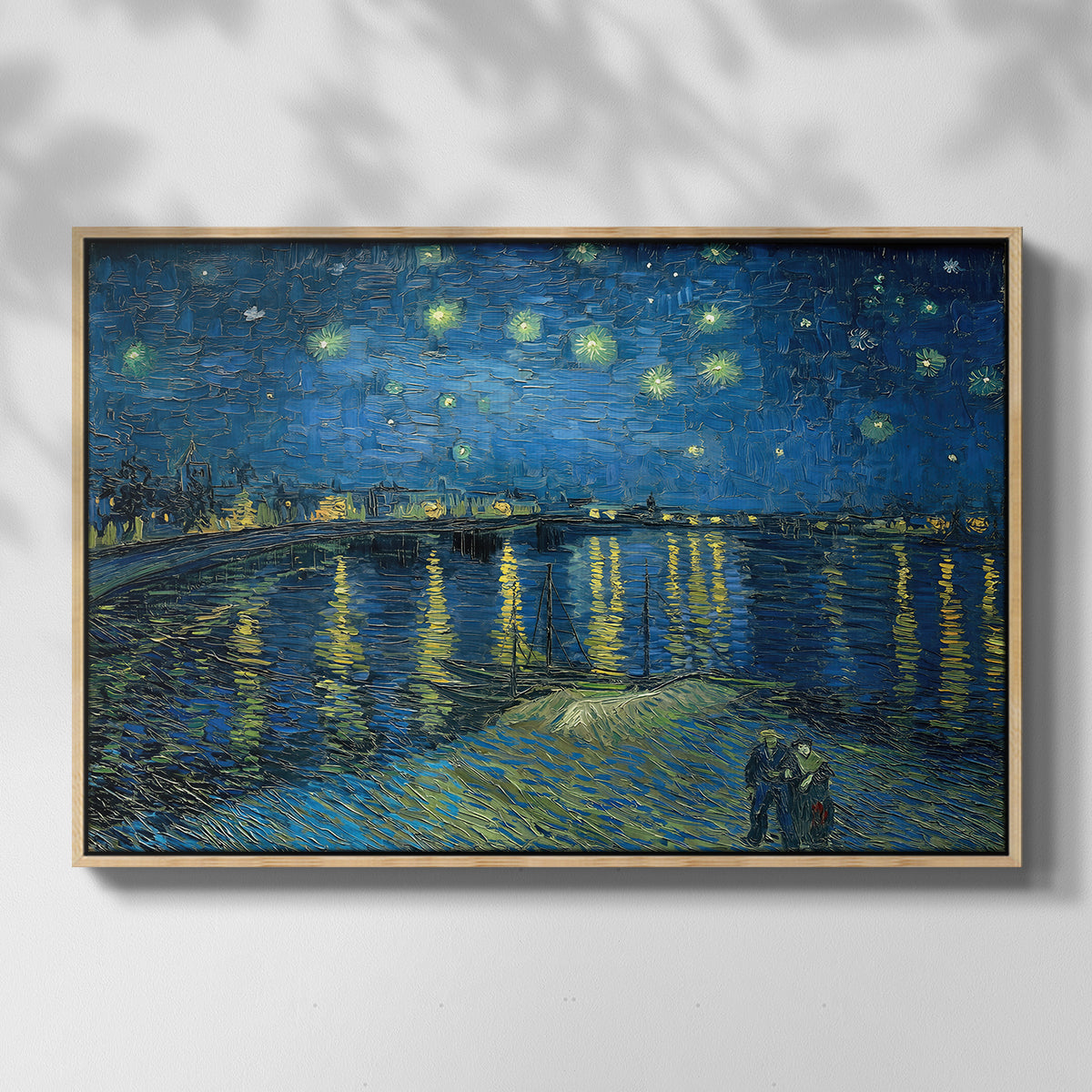 Starry Night Over the Rhône, 1888 - Floater Framed Canvas Print