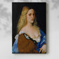Canvas art print of a refined figure with gentle expression and smooth shading with a soft shadow on a white background.