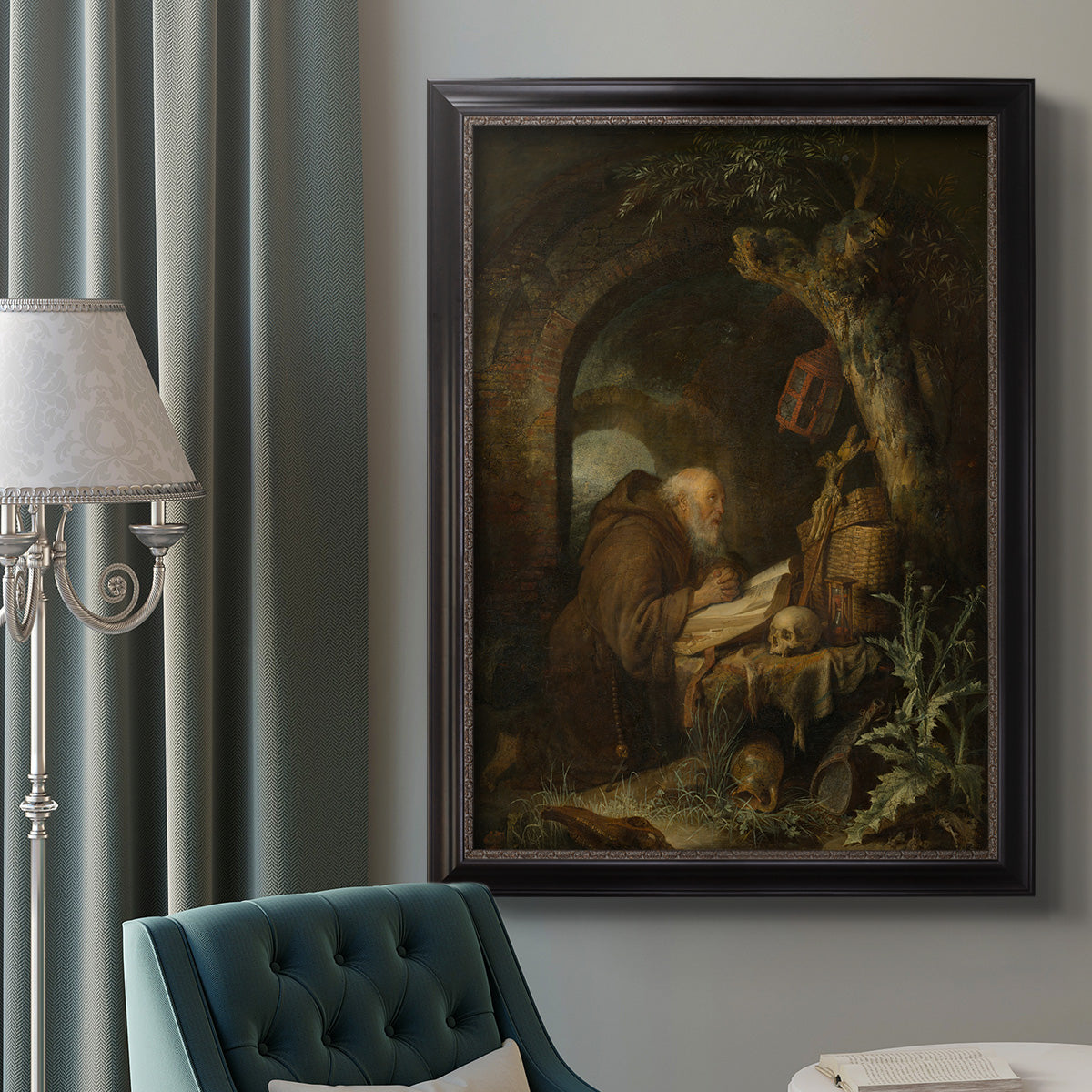 The Hermit, 1670 - Ornate Framed Canvas Print