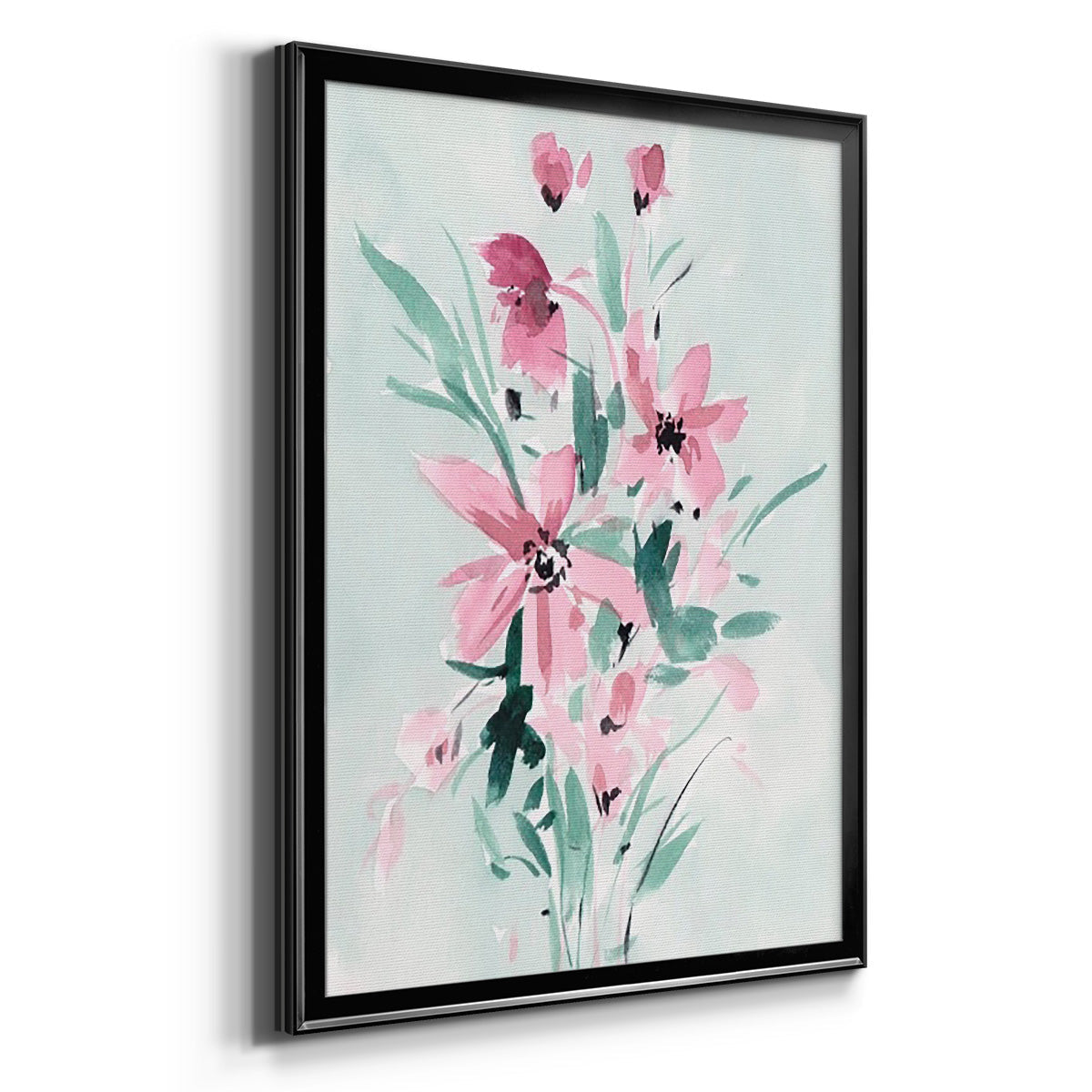 Posy Blooms II - Modern Framed Canvas Print