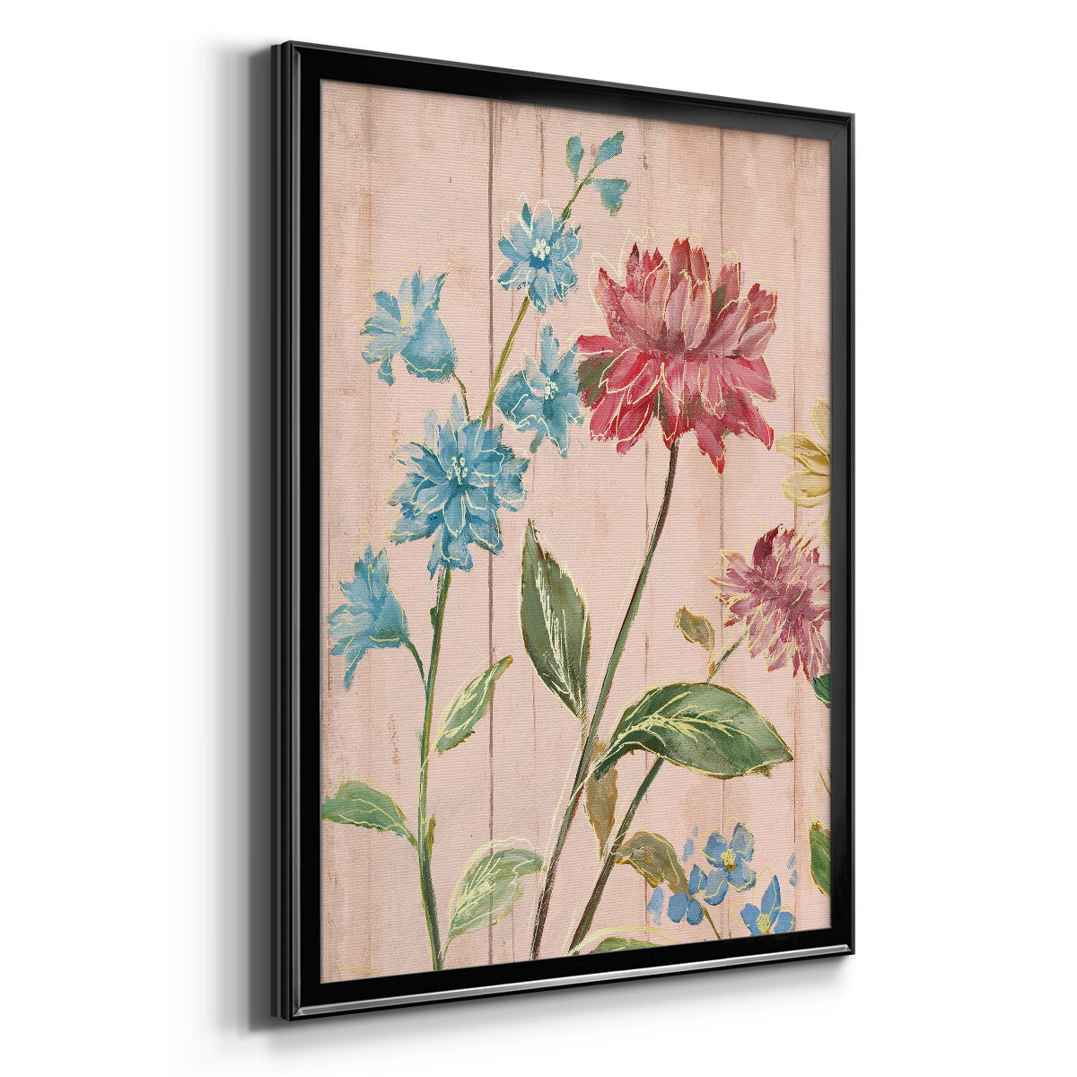 Wildflower Flutter I - Modern Framed Canvas Print