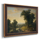 Traditional pastoral landscape painting by Asher Brown Durand printed on canvas in an ornate bronzed mahogany wood frame.
