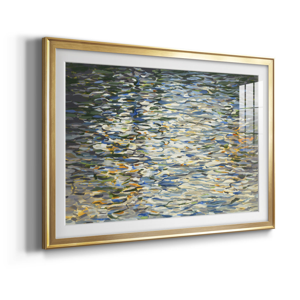 Water Reflections - Modern Framed Art Print