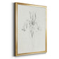 Neutral Iris Sketch I - Modern Framed Canvas Print