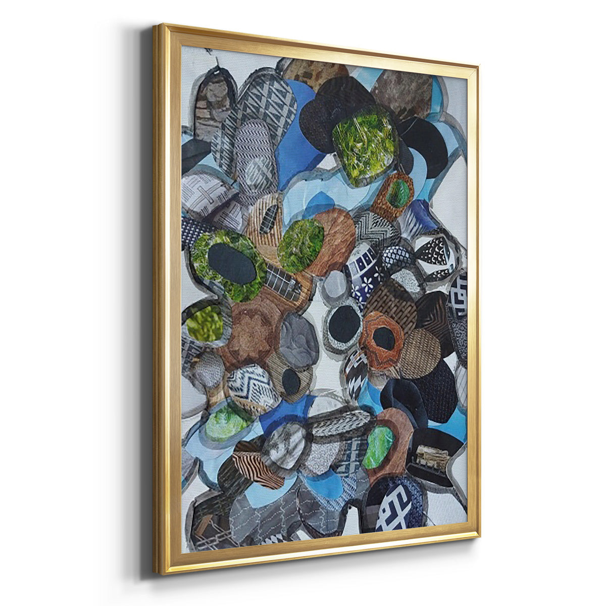 Catalina Island Blue Glass - Modern Framed Canvas Print