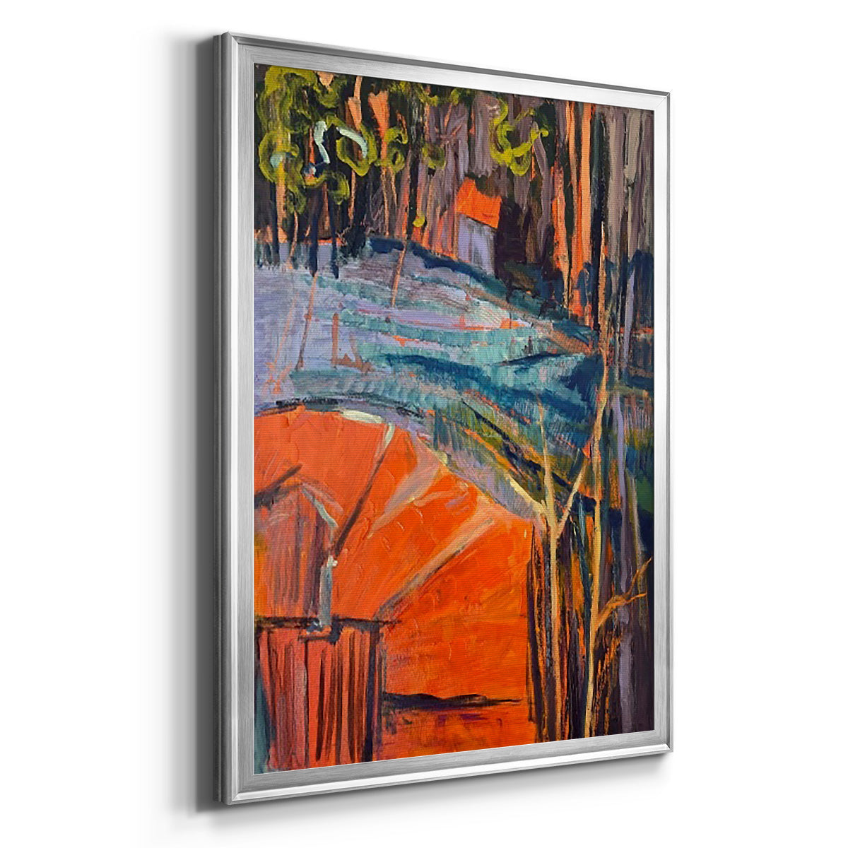 Cadmium Winter Solstice IV - Modern Framed Canvas Print