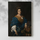 Canvas art print of a composed scene with two figures and soft tones with a soft shadow on a white background.