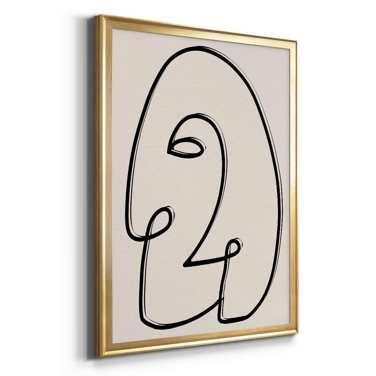 Face It II - Modern Framed Canvas Print