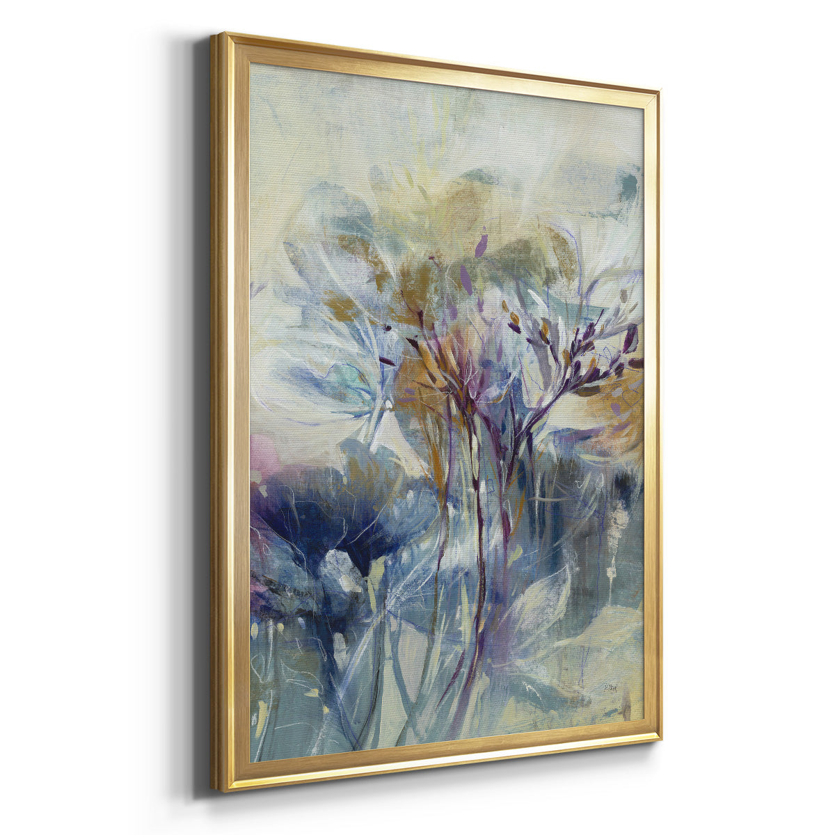 Meadow Saffron II - Modern Framed Canvas Print