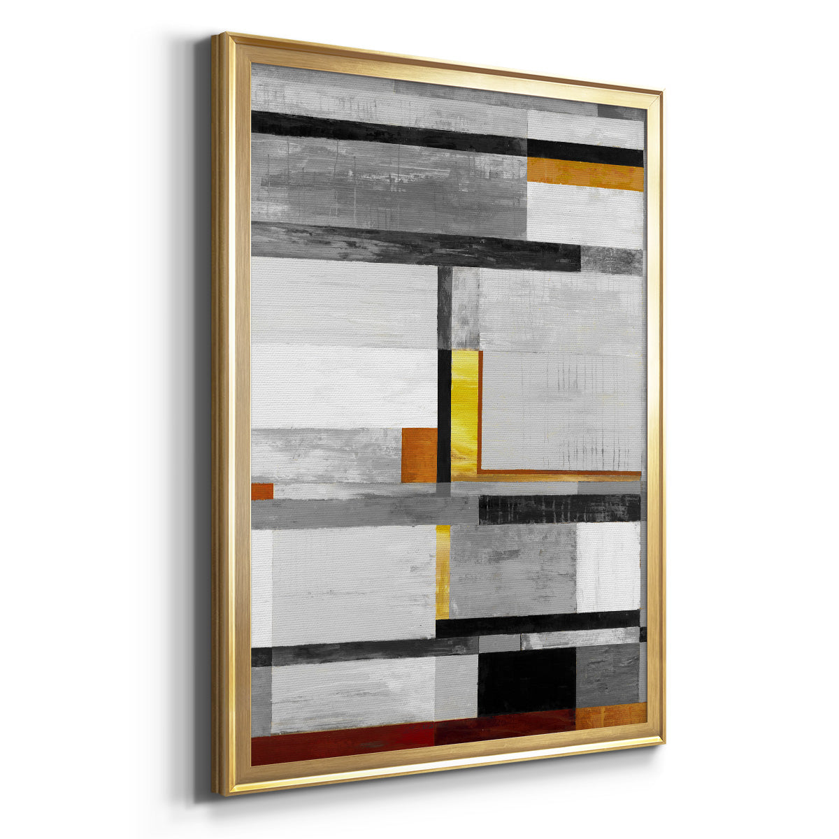 Retro Spectrum V7 - Modern Framed Canvas Print