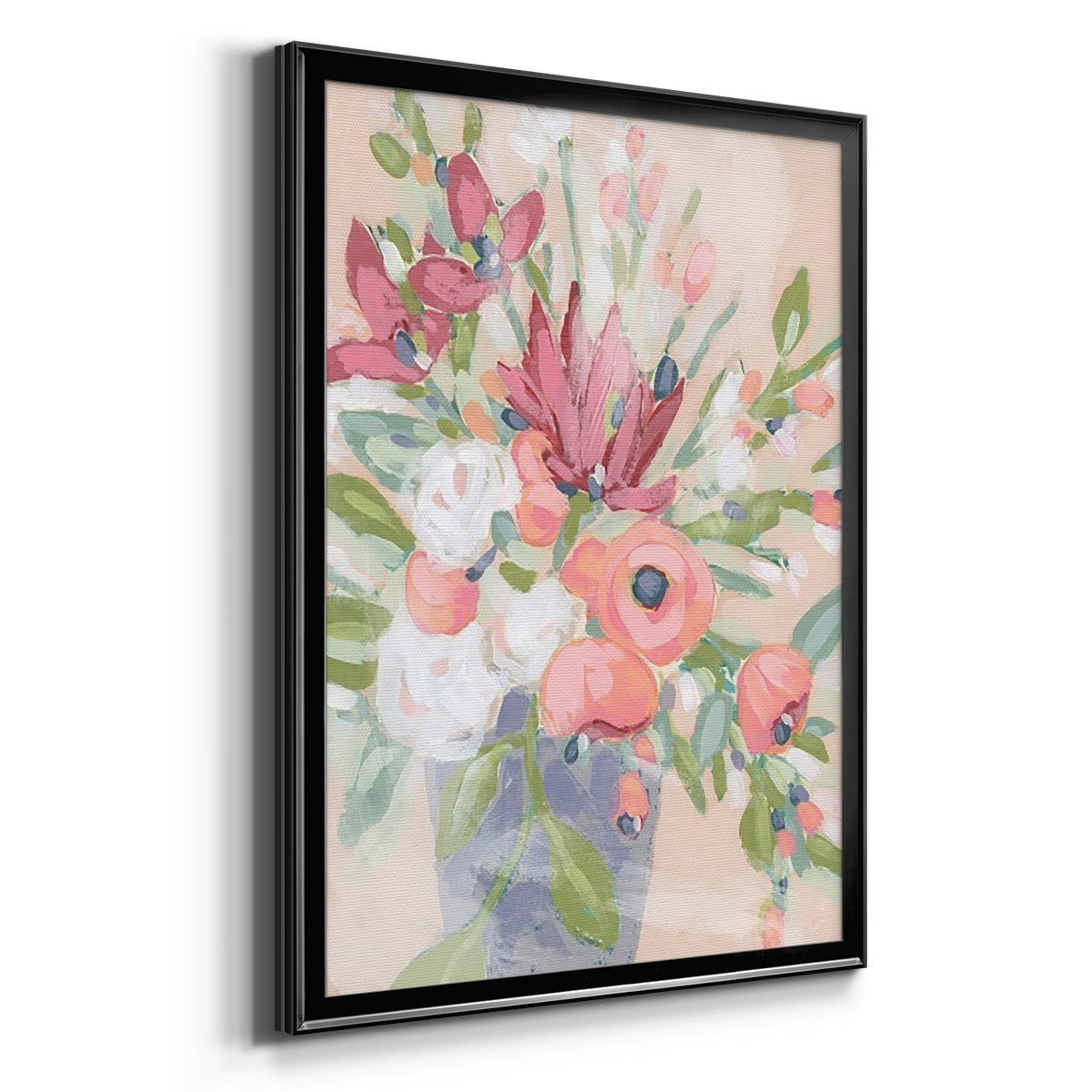 Blush Array II - Modern Framed Canvas Print