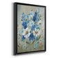 Blue Garden II - Modern Framed Canvas Print