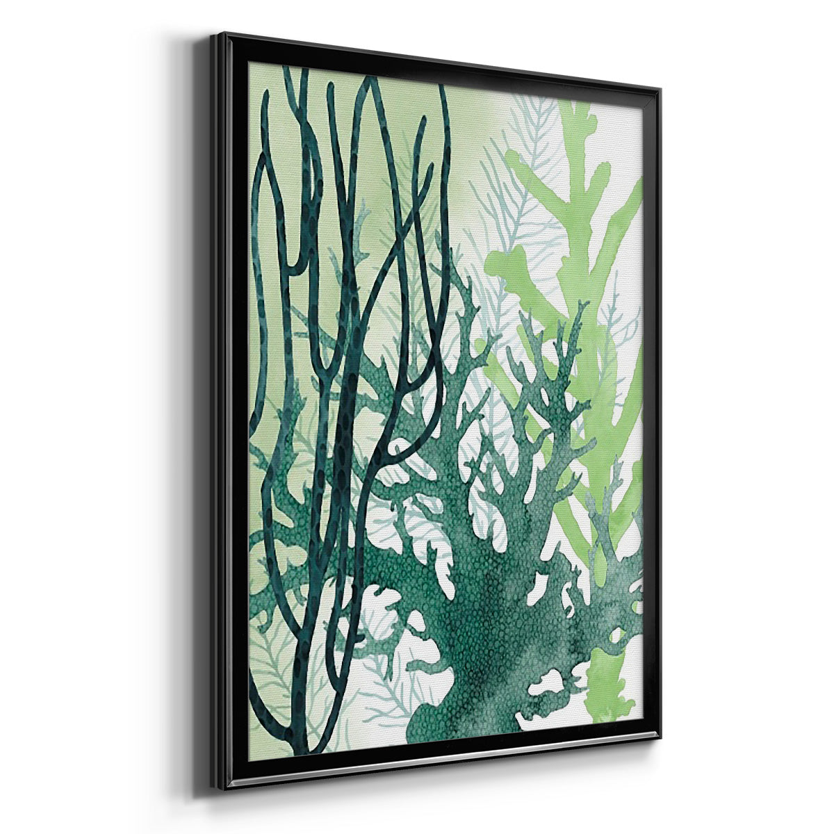 Textured Coral II - Modern Framed Canvas Print