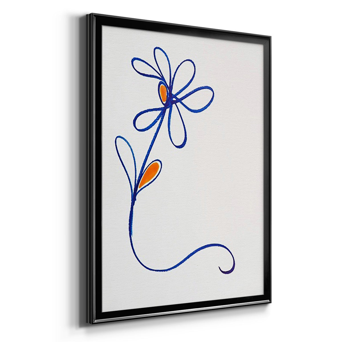 Wobbly Blooms I - Modern Framed Canvas Print