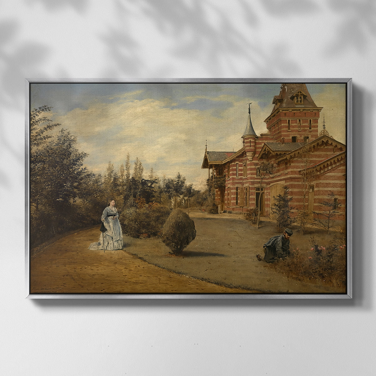 The Country House of Gustave Coûteaux, 1871 - Floater Framed Canvas Print