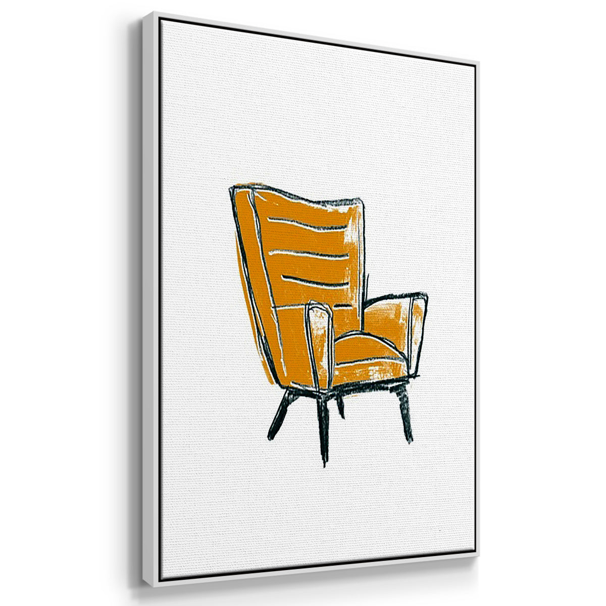 Take a Seat I - Framed Premium Gallery Wrapped Canvas L Frame 3 Piece Set - Ready to Hang