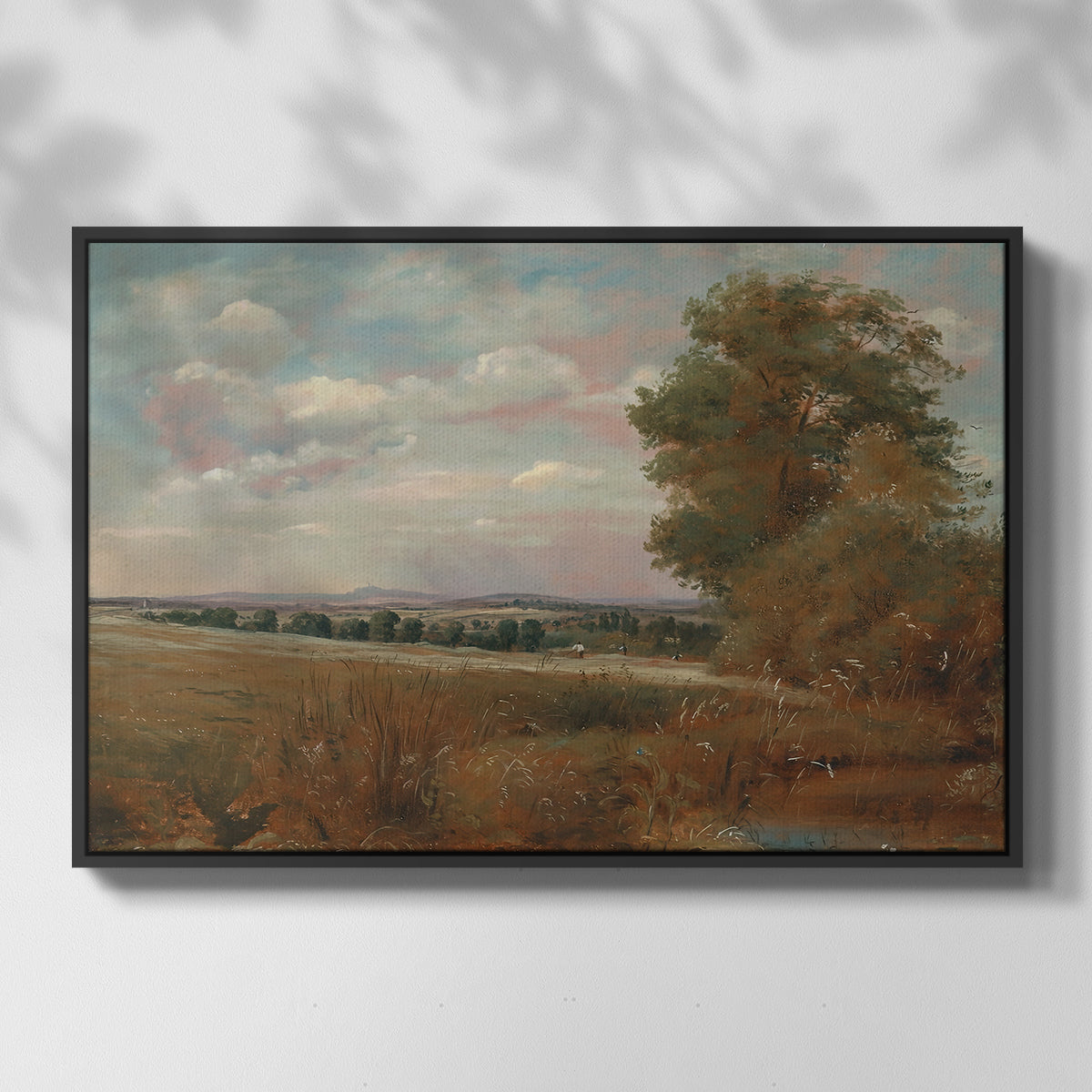 Landscape at Hampstead, with Harrow in the Distance, c. 1849-1855 - Floater Framed Canvas Print