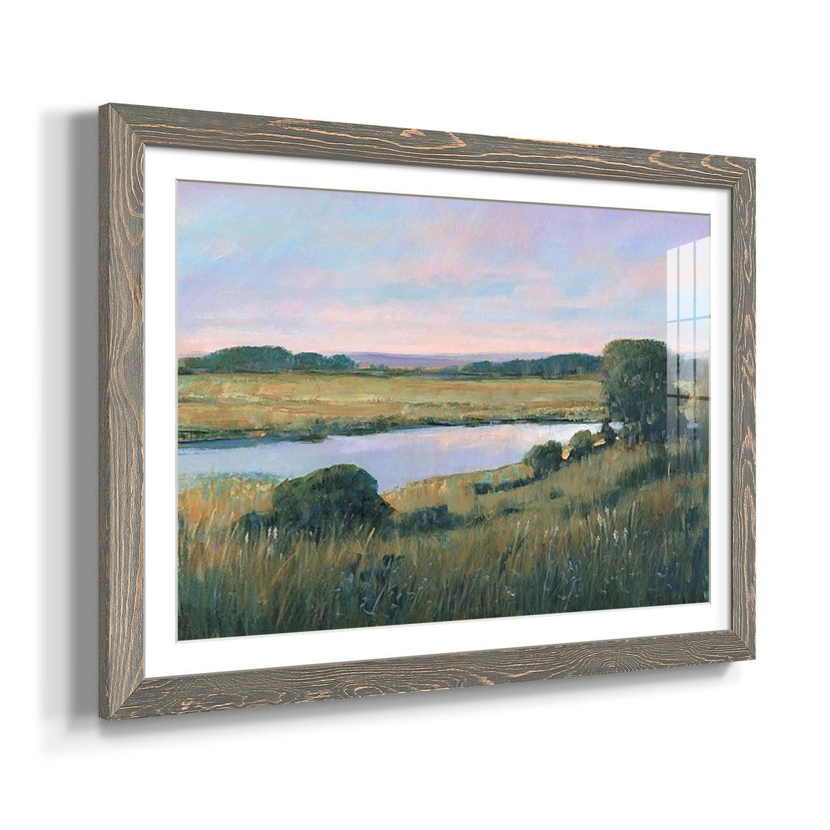 Spring Marsh II - Barnwood Framed Art Print