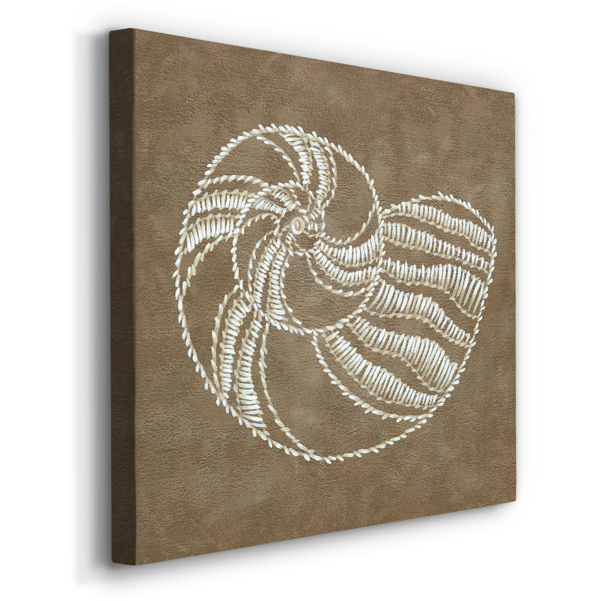 Embroidered Shells II - Canvas Art Print