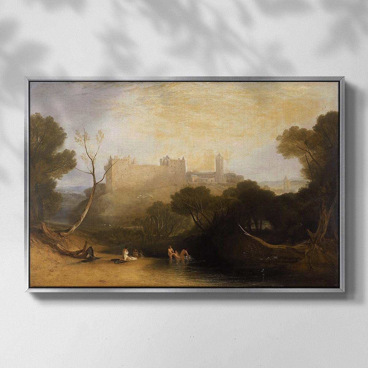 Linlithgow Palace, c. 1807 - Floater Framed Canvas Print