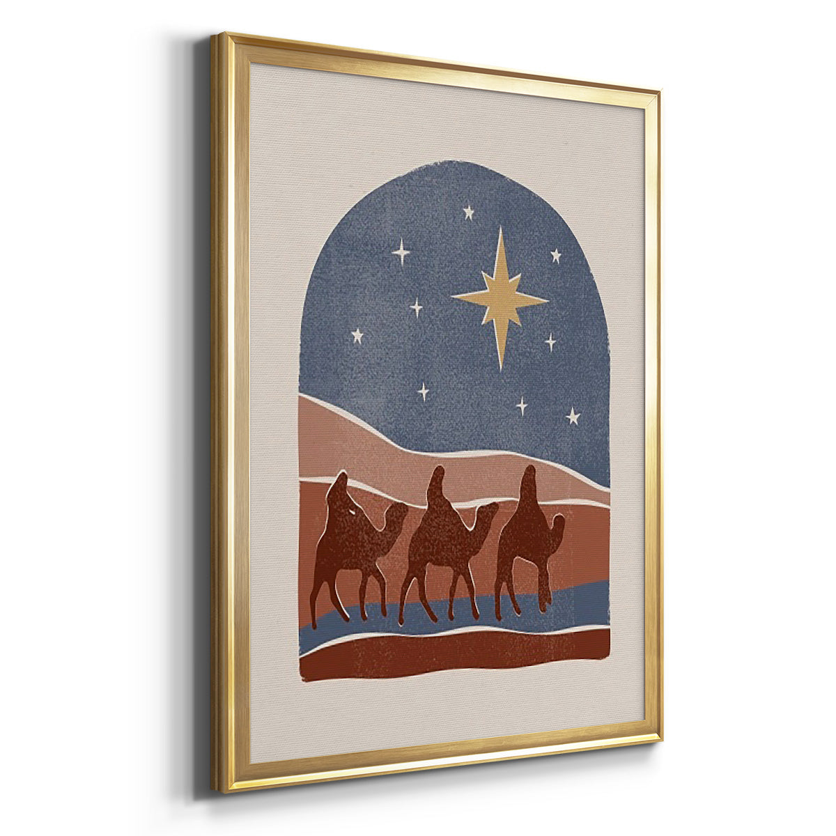 Boho Nativity II - Modern Framed Canvas Print