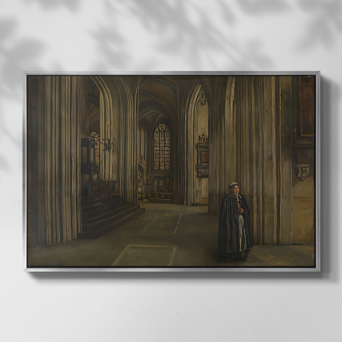 Interior of a Church, 1871 - Floater Framed Canvas Print