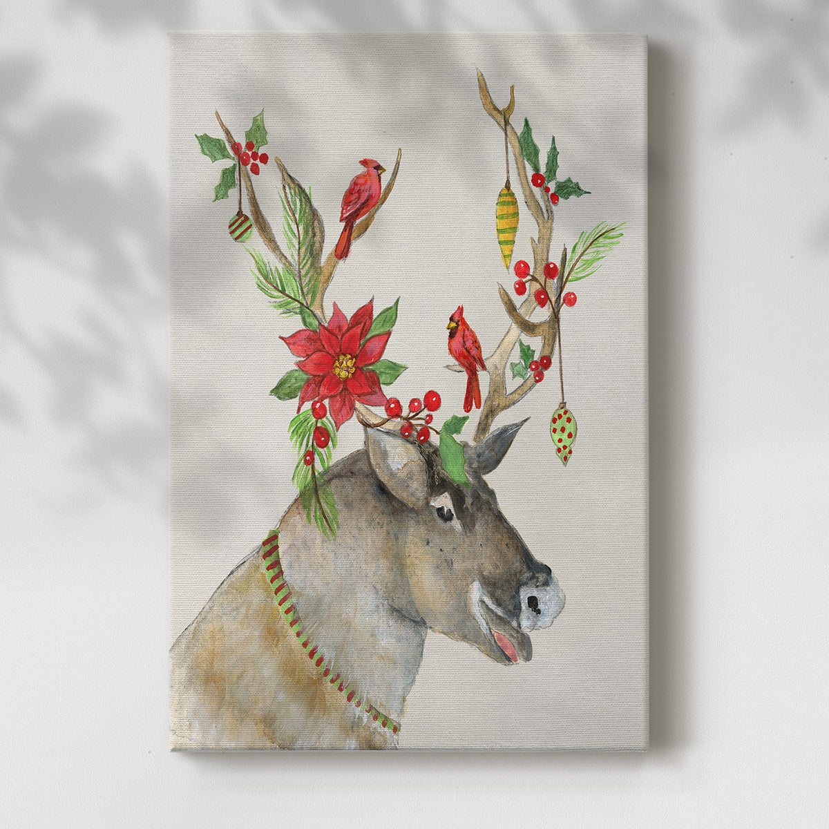 Playful Reindeer I - Gallery Wrapped Canvas