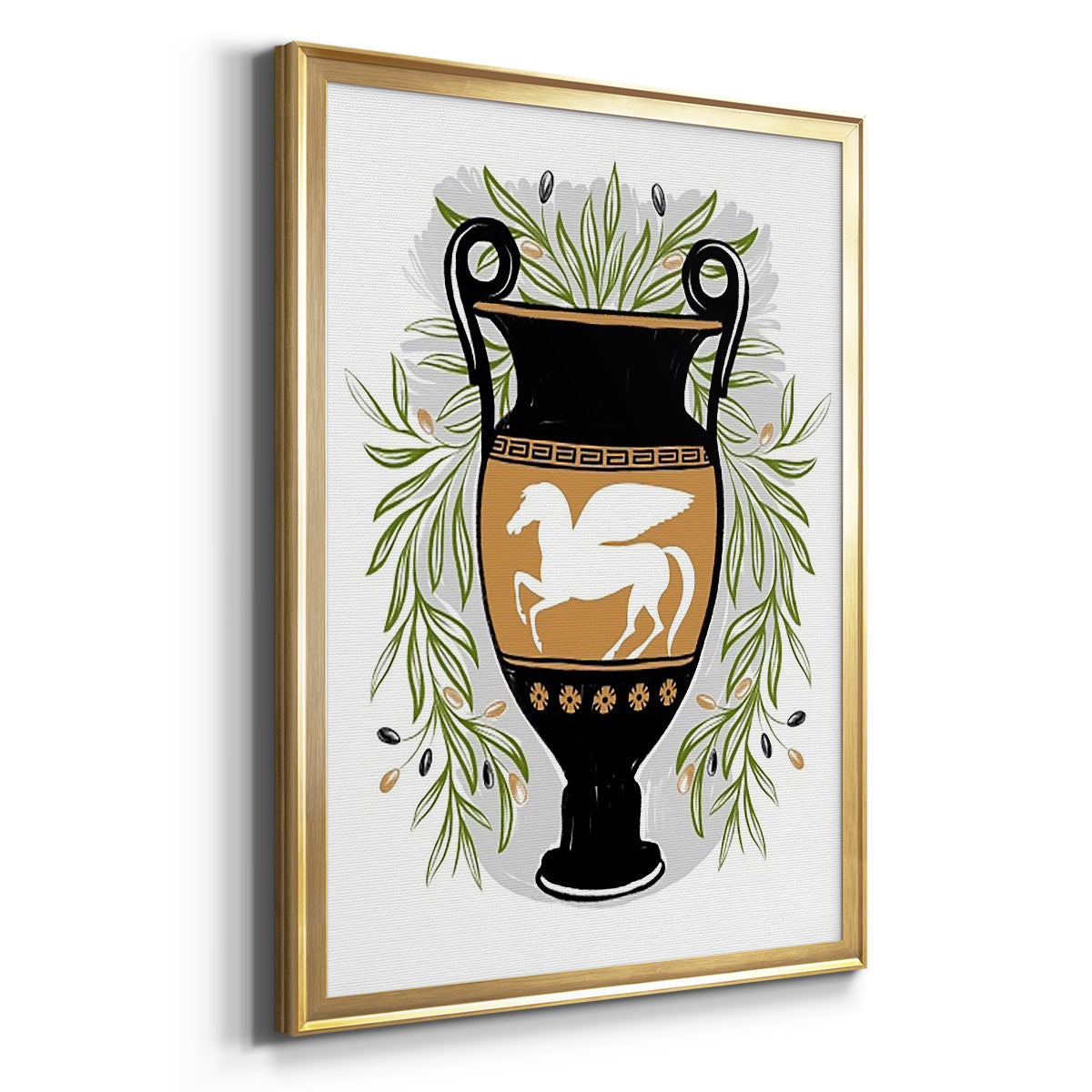 Greek Vases III - Modern Framed Canvas Print